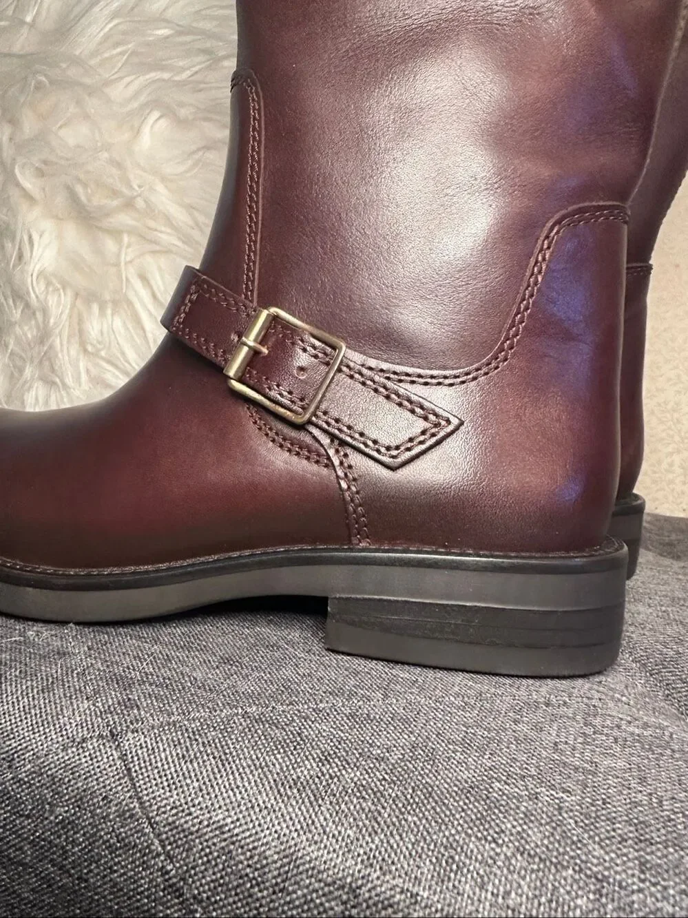New Steve Madden, Sady Brown, leather riding boots, knee-high
